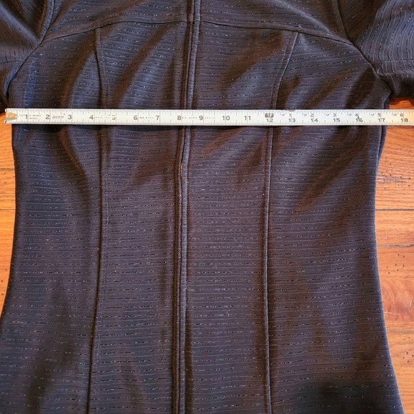 Dennis by Dennis Basso Zip Front Lined Jacket Size 4 Color Black w/ shimmer - Picture 4 of 14